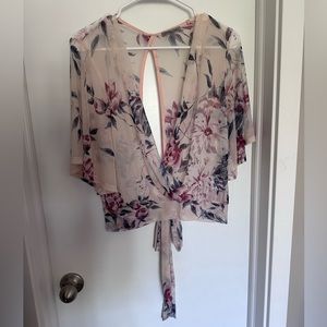 Mesh flower blouse